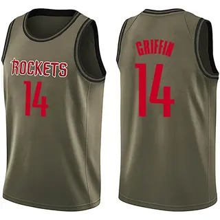 Houston Rockets Men's AJ Griffin Green Swingman Salute to Service Jersey