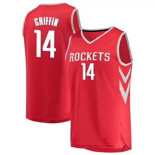 Houston Rockets Men's AJ Griffin Red Fast Break Jersey - Icon Edition