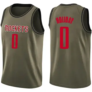 Houston Rockets Men's Aaron Holiday Green Swingman Salute to Service Jersey