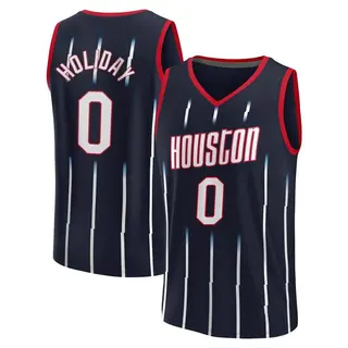 Houston Rockets Men's Aaron Holiday Navy Fast Break 2022/23 City Edition Jersey