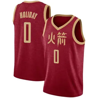 Houston Rockets Men's Aaron Holiday Red Swingman 2018/19 Jersey - City Edition