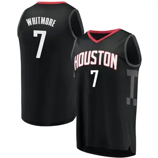 Houston Rockets Men's Cam Whitmore Black Fast Break Jersey - Statement Edition