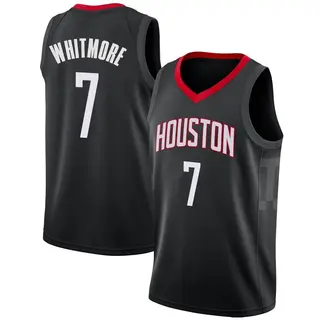 Houston Rockets Men's Cam Whitmore Black Swingman Jersey - Statement Edition