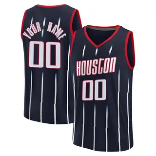 Houston Rockets Men's Custom Navy Fast Break 2021/22 Replica City Edition Jersey