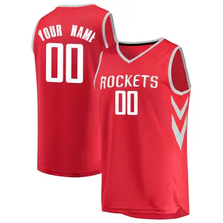 Houston Rockets Men's Custom Red Fast Break Jersey - Icon Edition