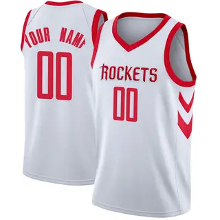 Houston Rockets Men's Custom White Swingman Jersey - Association Edition