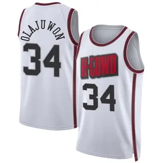 Houston Rockets Men's Hakeem Olajuwon White Swingman 2024/25 City Edition Jersey