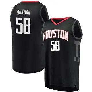 Houston Rockets Men's Jack McVeigh Black Fast Break Jersey - Statement Edition