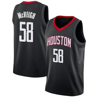 Houston Rockets Men's Jack McVeigh Black Swingman Jersey - Statement Edition