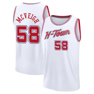 Houston Rockets Men's Jack McVeigh White Fast Break 2023/24 City Edition Jersey