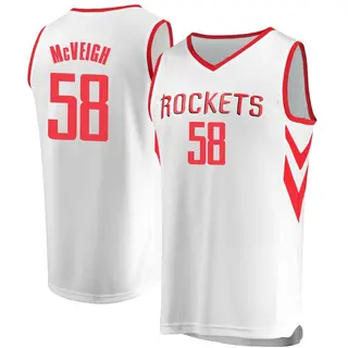 Houston Rockets Men's Jack McVeigh White Fast Break Jersey - Association Edition