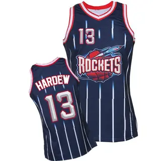 Houston Rockets Men's James Harden Navy Blue Authentic Hardwood Classic Fashion Jersey