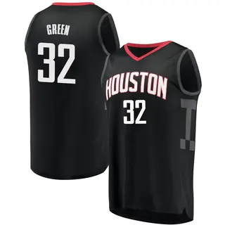 Houston Rockets Men's Jeff Green Green Fast Break Black Jersey - Statement Edition