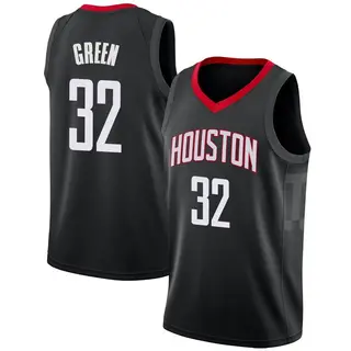 Houston Rockets Men's Jeff Green Green Swingman Black Jersey - Statement Edition