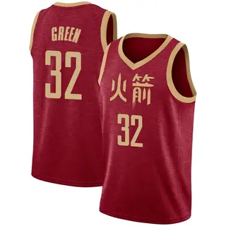 Houston Rockets Men's Jeff Green Green Swingman Red 2018/19 Jersey - City Edition