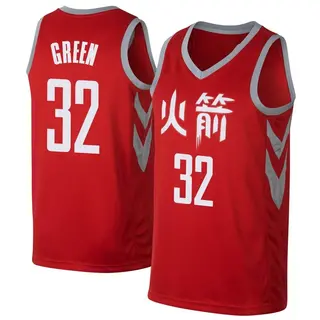 Houston Rockets Men's Jeff Green Green Swingman Red Jersey - City Edition