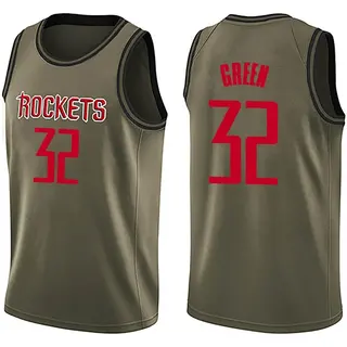 Houston Rockets Men's Jeff Green Green Swingman Salute to Service Jersey