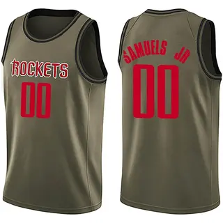 Houston Rockets Men's Jermaine Samuels Jr. Green Swingman Salute to Service Jersey