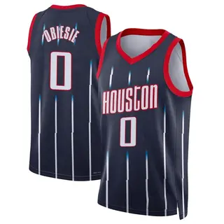 Houston Rockets Men's Joshua Obiesie Navy Swingman 2021/22 City Edition Jersey