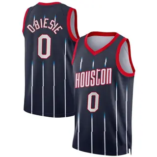 Houston Rockets Men's Joshua Obiesie Navy Swingman 2022/23 City Edition Jersey