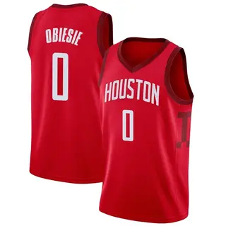 Houston Rockets Men's Joshua Obiesie Red Swingman 2018/19 Jersey - Earned Edition