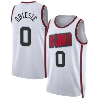 Houston Rockets Men's Joshua Obiesie White Swingman 2024/25 City Edition Jersey