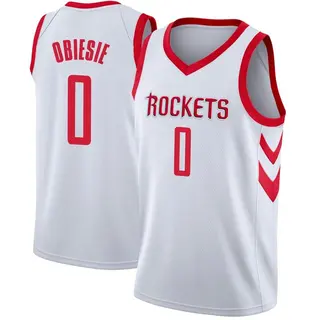 Houston Rockets Men's Joshua Obiesie White Swingman Jersey - Association Edition