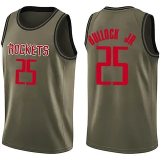 Houston Rockets Men's Reggie Bullock Jr. Green Swingman Salute to Service Jersey