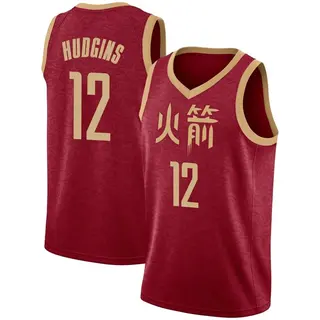 Houston Rockets Men's Trevor Hudgins Red Swingman 2018/19 Jersey - City Edition