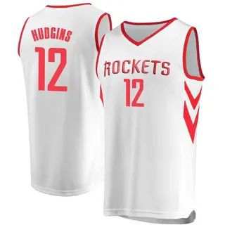 Houston Rockets Men's Trevor Hudgins White Fast Break Jersey - Association Edition