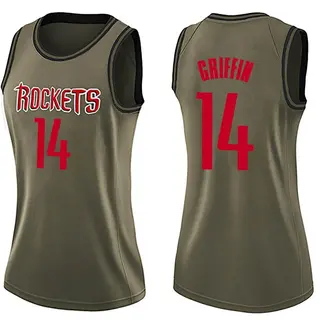 Houston Rockets Women's AJ Griffin Green Swingman Salute to Service Jersey