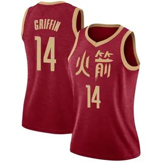 Houston Rockets Women's AJ Griffin Red Swingman 2018/19 Jersey - City Edition