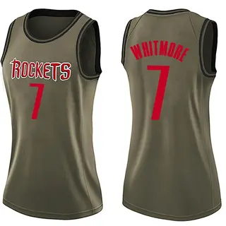 Houston Rockets Women's Cam Whitmore Green Swingman Salute to Service Jersey