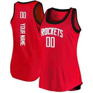 Houston Rockets Women's Custom Red Fast Break 2020/21 Tank Jersey - Icon Edition