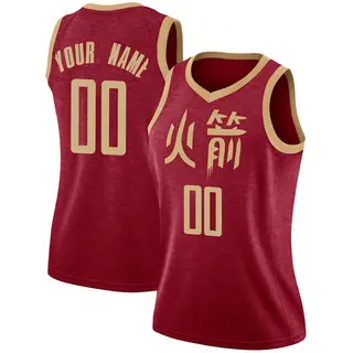 Houston Rockets Women's Custom Red Swingman 2018/19 Jersey - City Edition