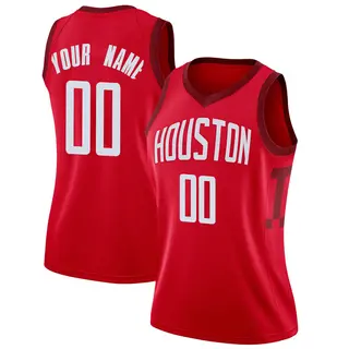 Houston Rockets Women's Custom Red Swingman 2018/19 Jersey - Earned Edition