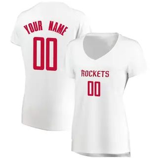 Houston Rockets Women's Custom White Fast Break Jersey - Association Edition