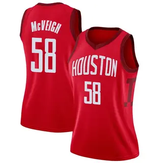 Houston Rockets Women's Jack McVeigh Red Swingman 2018/19 Jersey - Earned Edition