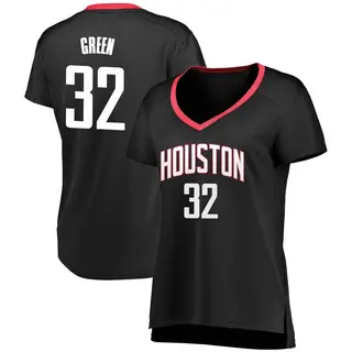 Houston Rockets Women's Jeff Green Green Fast Break Black Jersey - Statement Edition