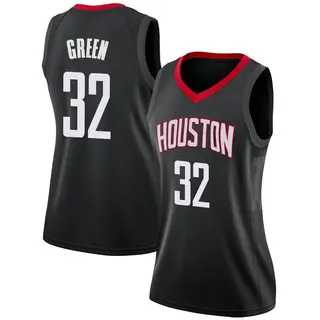 Houston Rockets Women's Jeff Green Green Swingman Black Jersey - Statement Edition