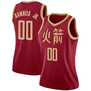 Houston Rockets Women's Jermaine Samuels Jr. Red Swingman 2018/19 Jersey - City Edition