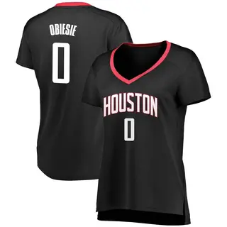 Houston Rockets Women's Joshua Obiesie Black Fast Break Jersey - Statement Edition