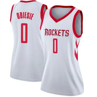 Houston Rockets Women's Joshua Obiesie White Swingman Jersey - Association Edition