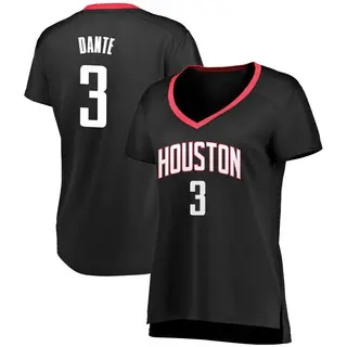 Houston Rockets Women's N'Faly Dante Black Fast Break Jersey - Statement Edition