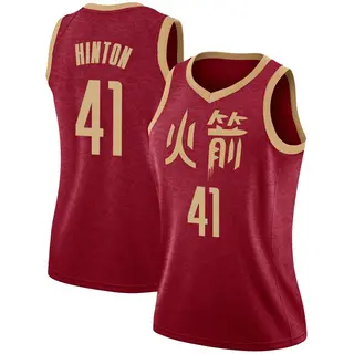 Houston Rockets Women's Nate Hinton Red Swingman 2018/19 Jersey - City Edition