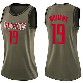 Houston Rockets Women's Nate Williams Green Swingman Salute to Service Jersey