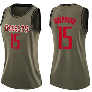 Houston Rockets Women's Reed Sheppard Green Swingman Salute to Service Jersey