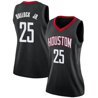 Houston Rockets Women's Reggie Bullock Jr. Black Swingman Jersey - Statement Edition