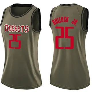 Houston Rockets Women's Reggie Bullock Jr. Green Swingman Salute to Service Jersey