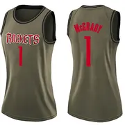 Houston Rockets Women's Tracy McGrady Green Swingman Salute to Service Jersey